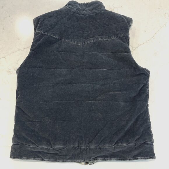 GRAMICCI Womens Medium Corduroy Reversible Full Zip Vest Gray Green Gorpcore - Picture 2 of 16